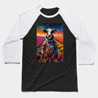Cow in Space Baseball T-Shirt
